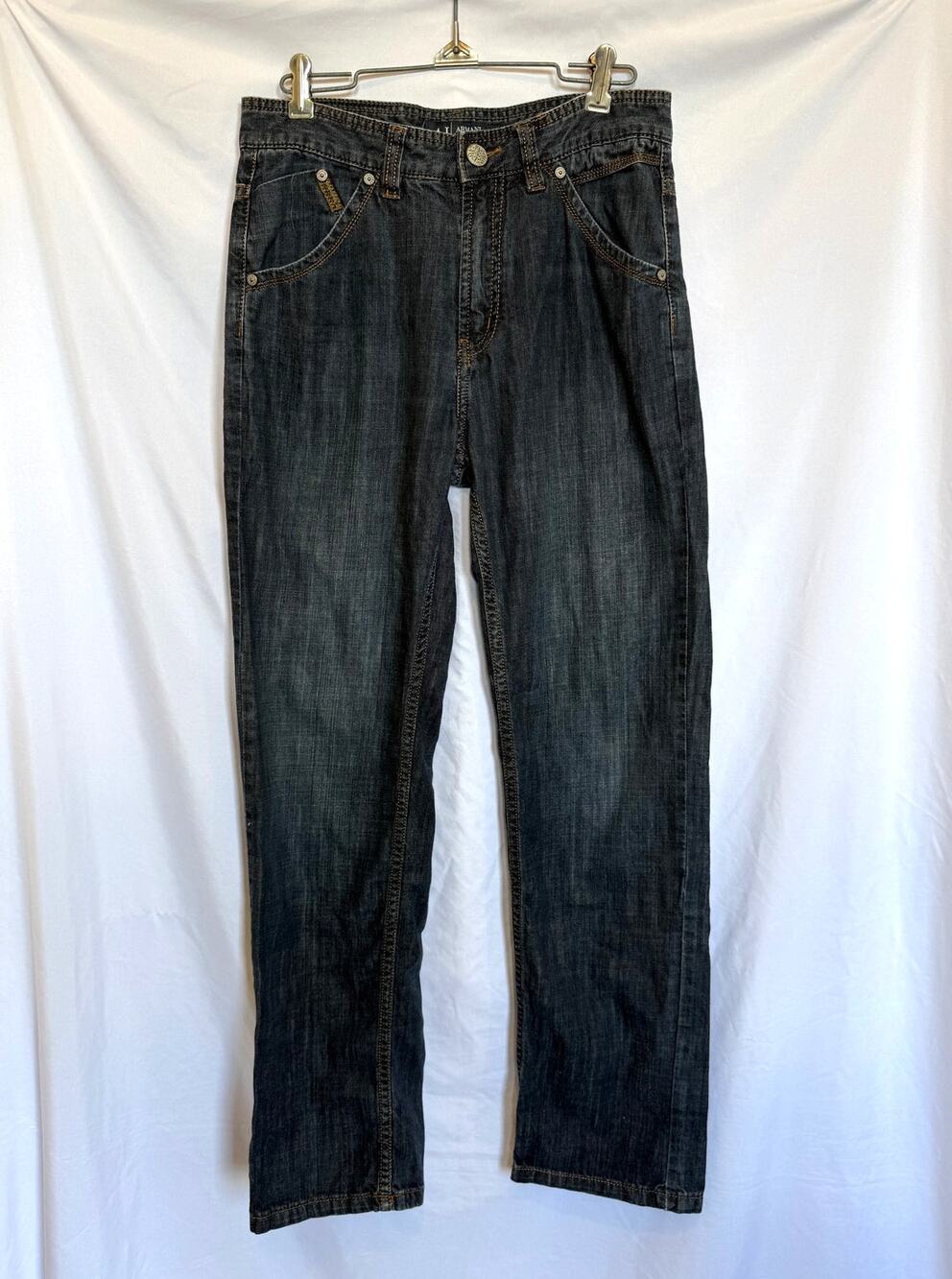 Armani Jeans Slim Straight Dark Blue Denim, 30"